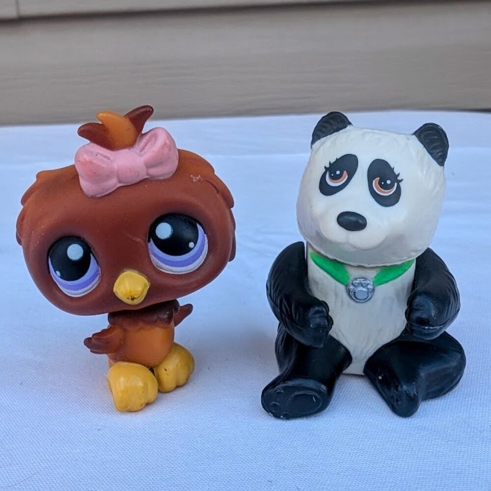 LPS Littlest Pet Shop Brown Owl # 1943 Vintage 90s Panda Bear